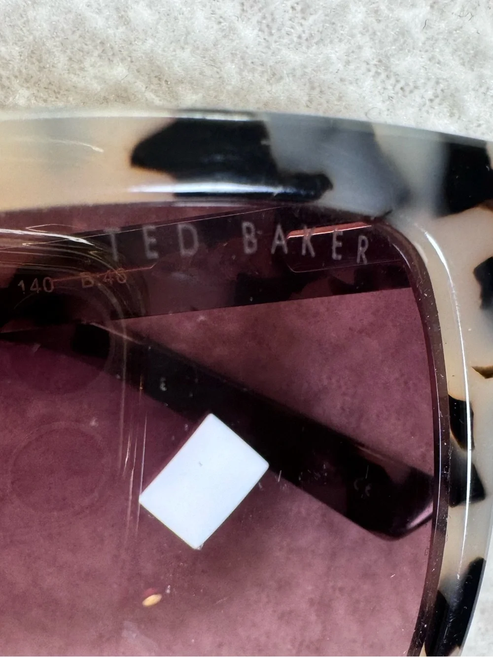 Ted Baker London TBW155 square-frame sunglasses in ivory tortoiseshell